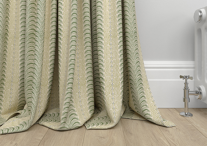 Land & Shore Fintra Stripe, Green - Made to Measure Curtains - Image 6